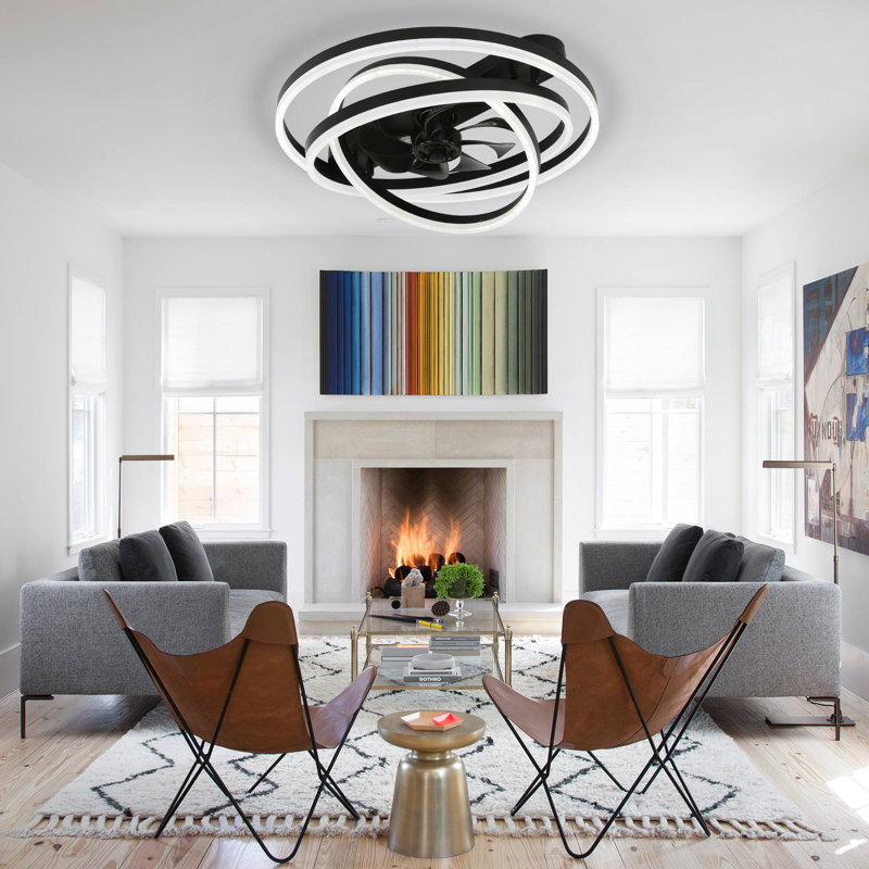 Ventilateur de plafond 24 po Hagensee, Noir