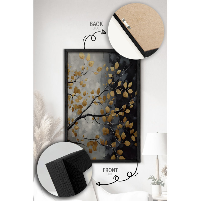 Ensemble de 3 panneaux décoratifs élégants en bois aggloméré, cadre en bois massif, 13,4 x 19,3 x 0,6 pouces | Œuvre d'art 100% MDF avec impression numérique | Parfait pour le salon, la chambre à coucher et le bureau, design élégant et moderne