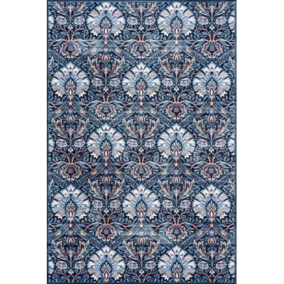  Tapis lavable à motif floral et cachemire Aurenda
