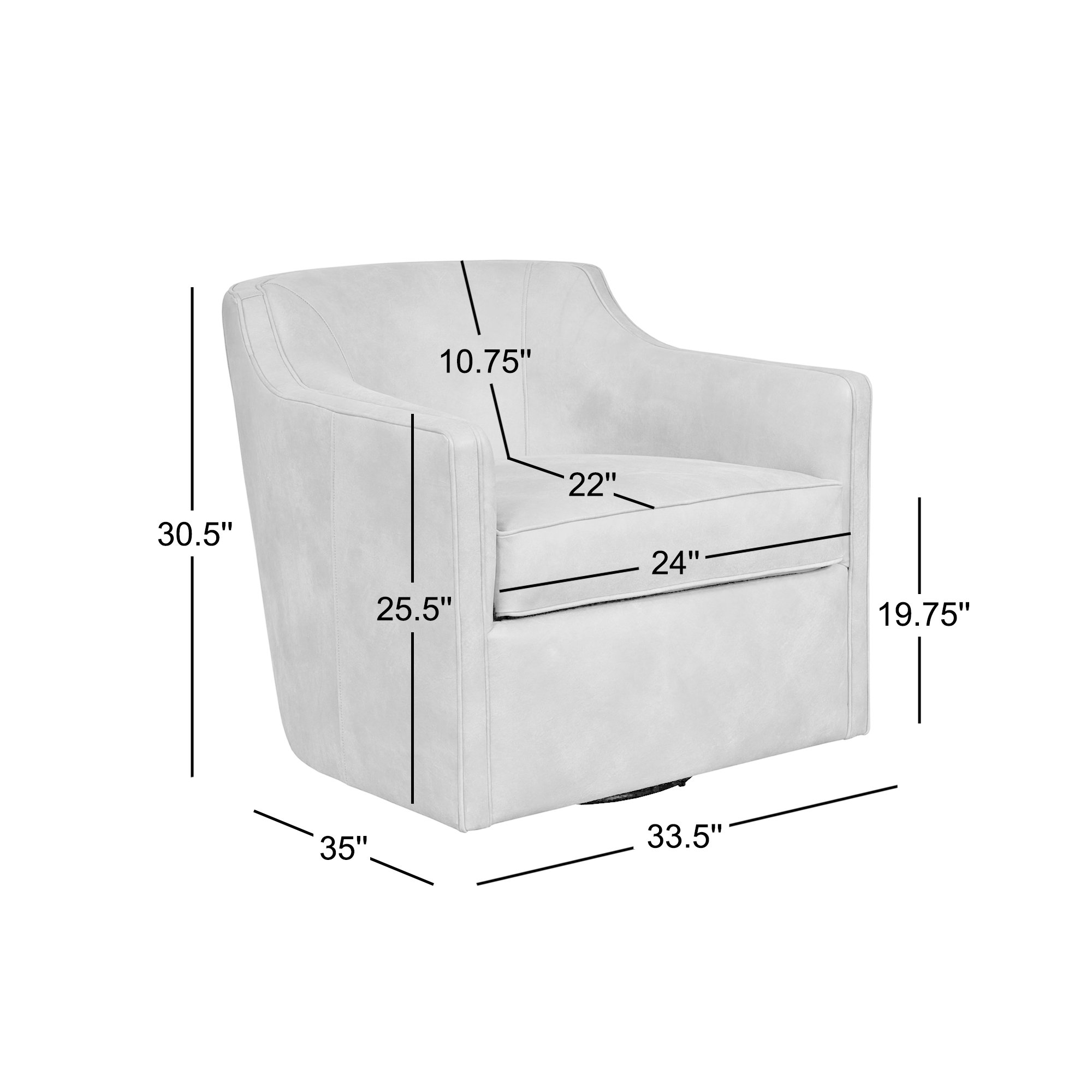 Marietta Upholstered Swivel Armchair, Cordoba Army Green Top Grain Leather