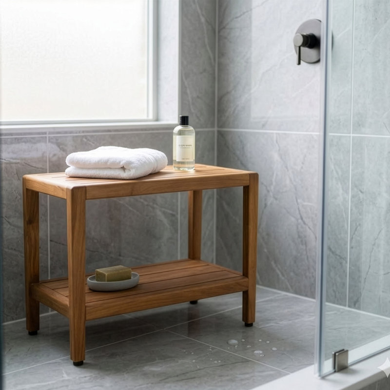 Spa 24'' W Teak Shower Bench