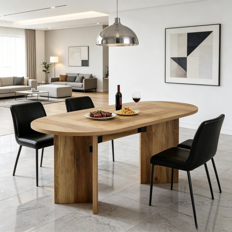 Table de salle à manger, table de cuisine, table de bureau ovale, table de réunion