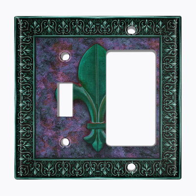 Patterned 2 - Gang Standard Combination Wall Plate