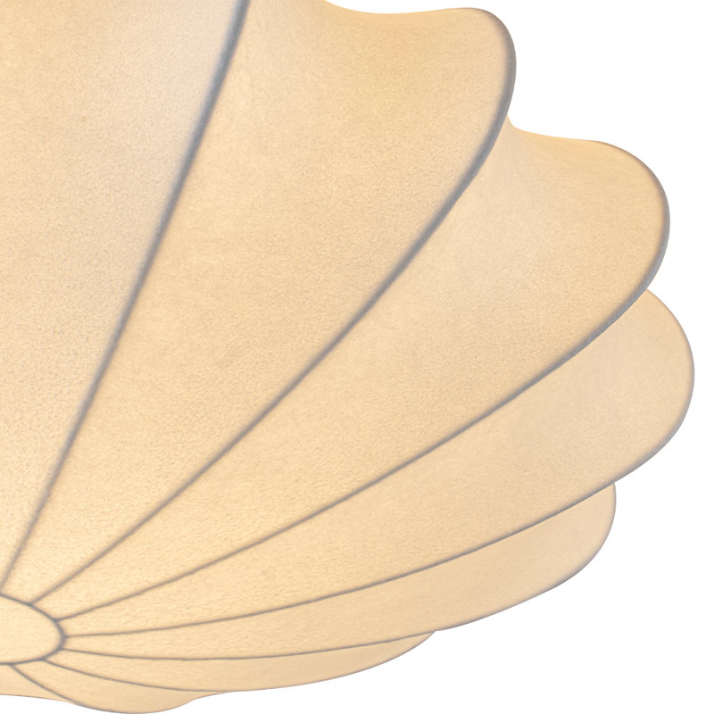 Plafonnier semi-encastré en soie Aneve, H 10,6 po x l 26,8 po x P 26,8 po