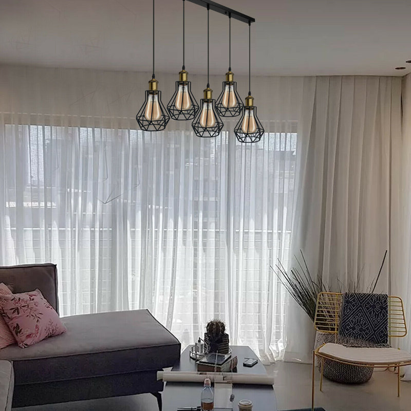 Auerbach 5 - Light Black Cluster Pendant