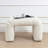 28'' Wide Modern Rectangle Large Boucle Upholstered Standard Arched Ottoman