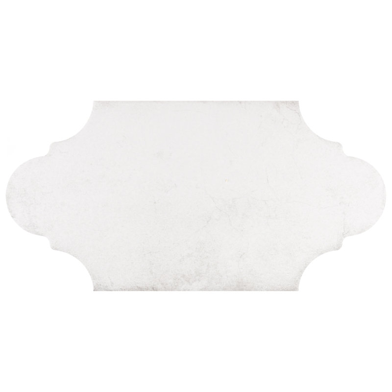 Alhama Provenzal 6" x 13" Porcelain Stone Look Wall & Floor Tile, White