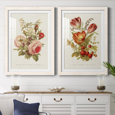 Antique Floral Bouquet III - Ensemble de 2 reproductions de cadres photo