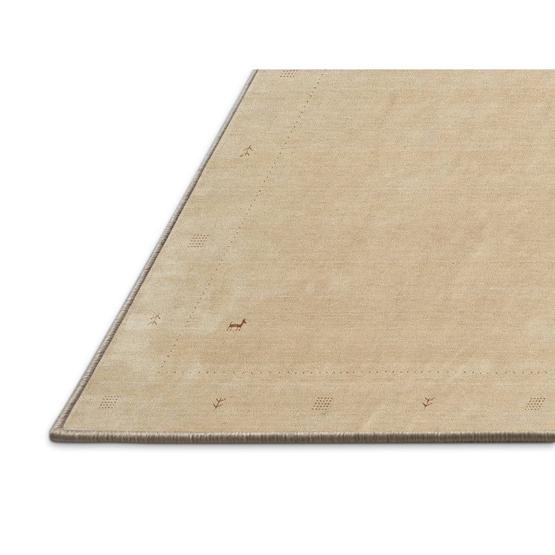 Surface beige contemporaine tapis, Rectangle 5 pi x 7 pi