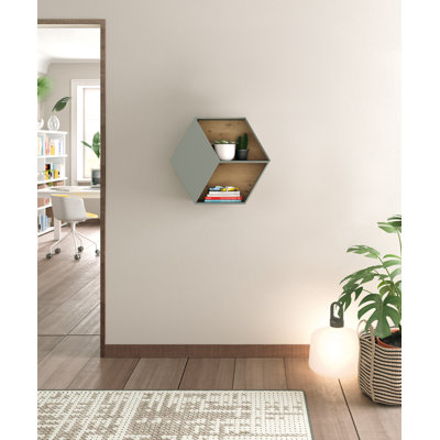 Dao 2 Piece Hexagon Melamine Floating Shelf