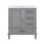 Ensemble de meuble-lavabo 30 po avec lavabo, armoire de rangement moderne avec porte à fermeture douce et 3 tiroirs, structure en bois massif-1626725899