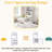 Buffet With Hutch And Foldable Dining Table, Storage Shelves, Side Hooks And A Cabinet With Sliding Doors