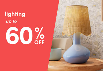 Lighting up to 60% off