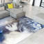 Tapis d'art abstrait lavable en verre givré taille 8 pi x 10 pi, douceur avec envers antidérapant