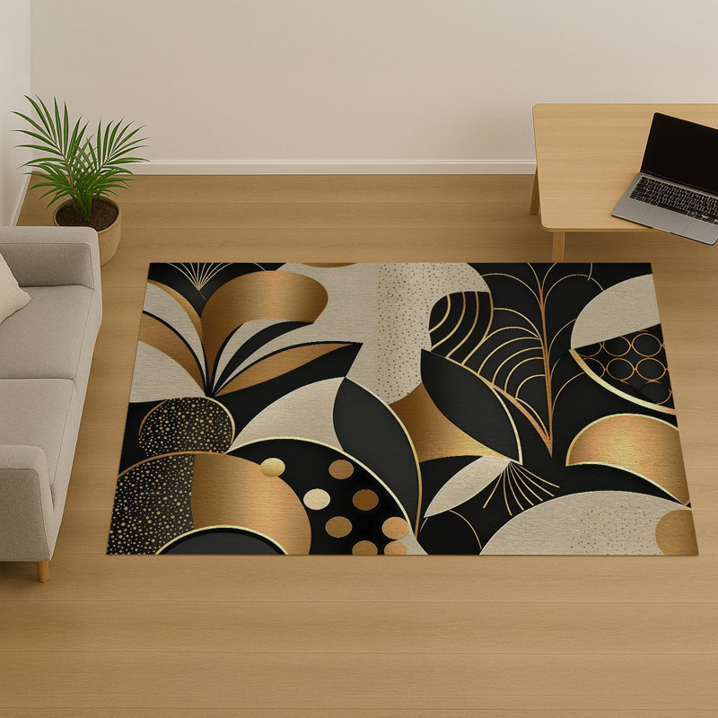 Abstract Area Rug, Rectangle 140 x 200 cm