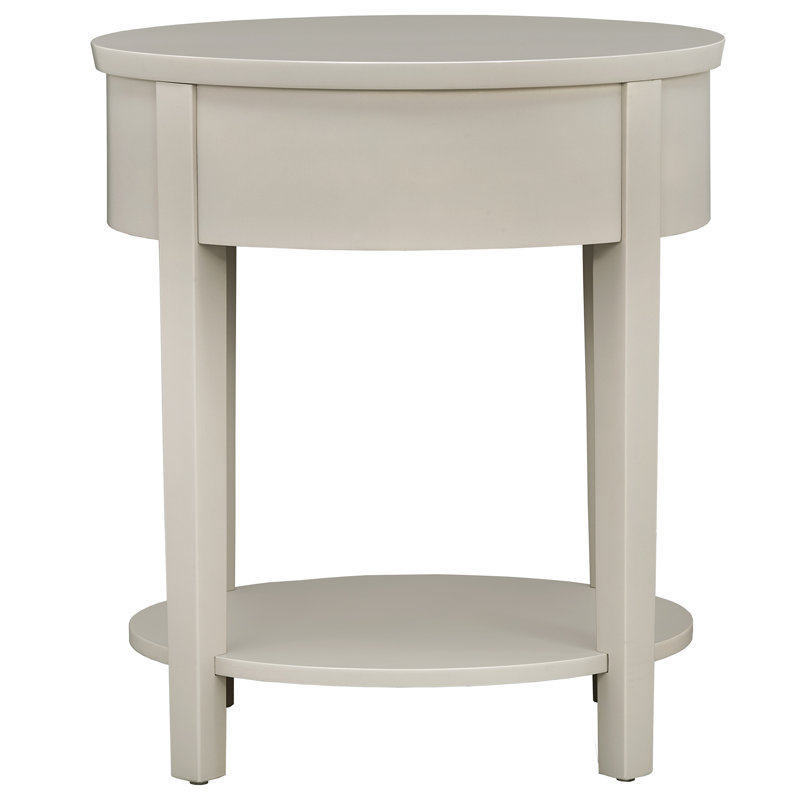 Zaheed End Table with Storage, Silver Birch
