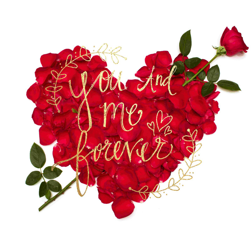 «Forever Roses Red», impression sur toile tendue, H 36 po x l 36 po