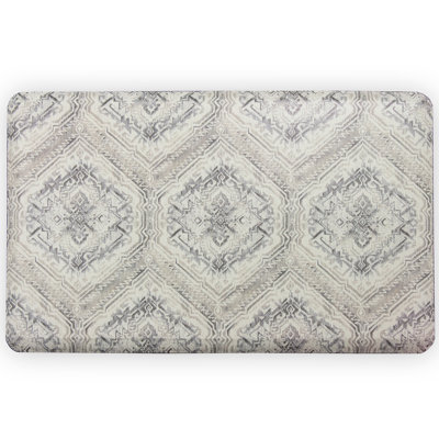 Aleana Damask Water Resistant Anti-Fatigue Kitchen Mat