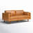 87.8" Genuine Leather Square Arm Sofa