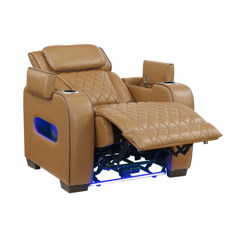 Fauteuil inclinable électrique Fairway, Brun