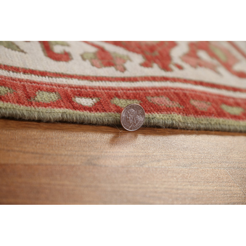 Tapis turc rouge en laine Heriz Serapi noué à la main