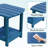 Outdoor HDPE Adirondack 2-Tier Weatherproof Patio Side Table-1173014620