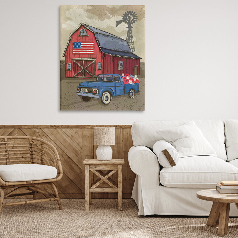Art mural rétro sur toile Barnana par Lisa Perry White, H 48 po x l 36 po