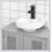 kleankin Modern Under Sink Cabinet with 2 Doors, Pedestal Under Sink Bathroom Cupboard, Bathroom-1589882817