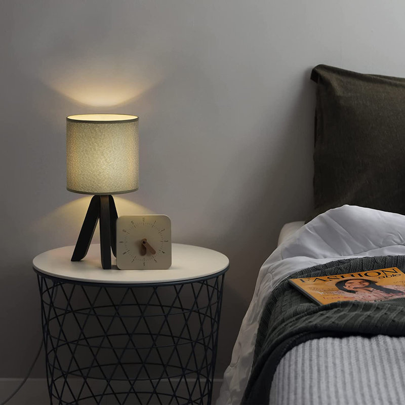 Lampe trépied Damhnait, Noir, gris