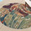 Tapis intérieur / extérieur vert / rouge à motif abstrait Tinesford-686382315