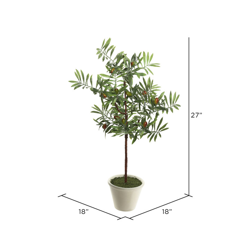 Olive artificielle 27 po en pot