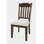 Chaise d'appoint rembourrée à dossier à lattes Alisseur en brun