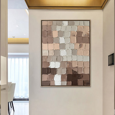 Essence 36" L x 2.5" W x 48" H Abstract Painting in Multi