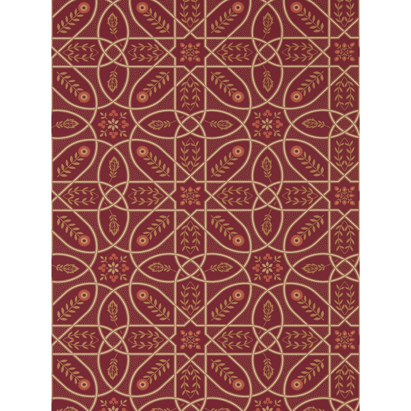 Brophy Trellis Wallpaper, Russet Gold