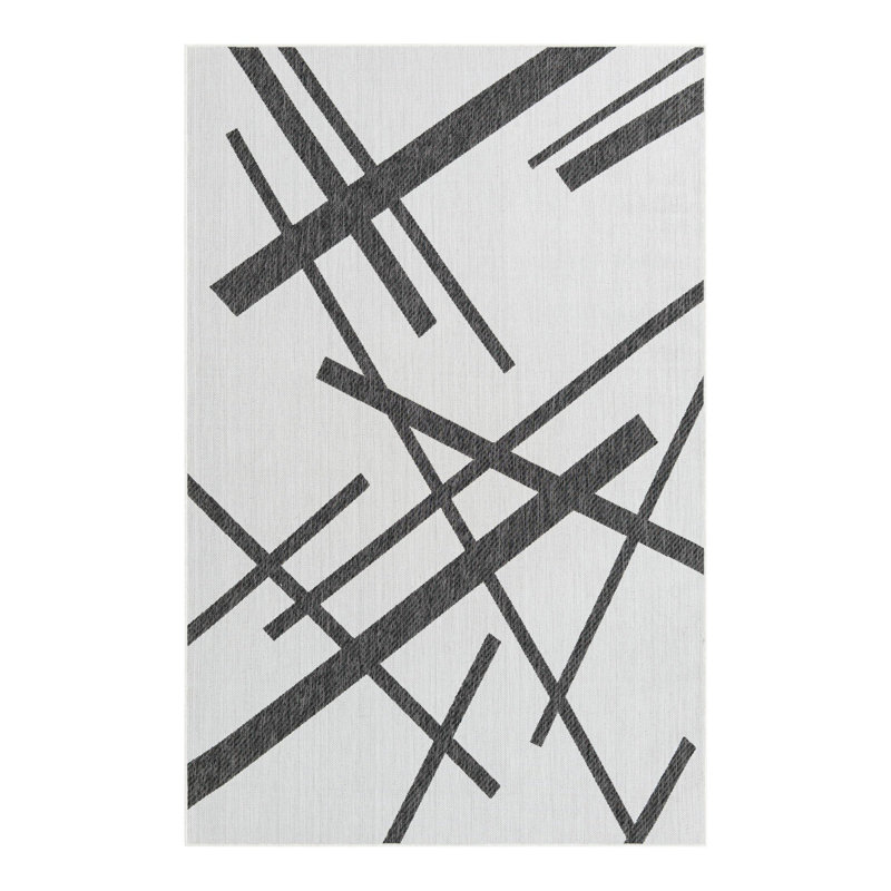 Tapis intérieur / extérieur d'extérieur moderne, Rectangle 6 pi 1 po x 9 pi