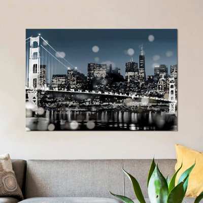 The City-San Francisco par Kate Carrigan - Estampe numérique sur toile tendue avec châssis