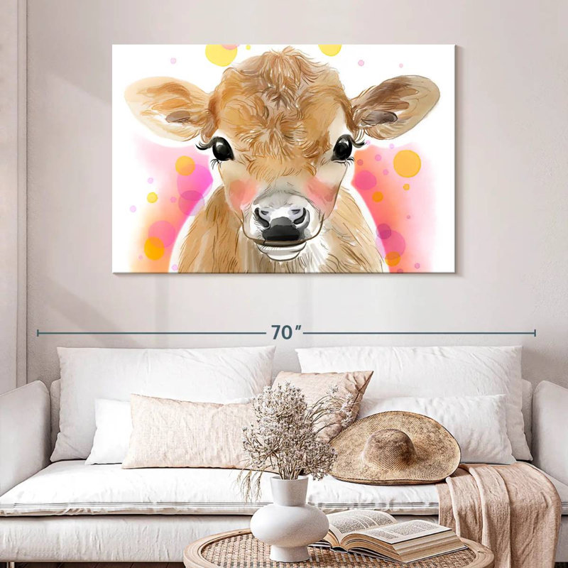 Brampt Baby Cow, 32" H x 48" W