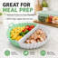 2-in-1 Silicone Steamer Sling & Divided Pot-in-Pot Insert Set for Instant Pot 6/8 Qt, Anti-Scald Pressure Cooker Lifter with 2-Chamber Steamer Basket, BPA-Free, (Mint Blue)