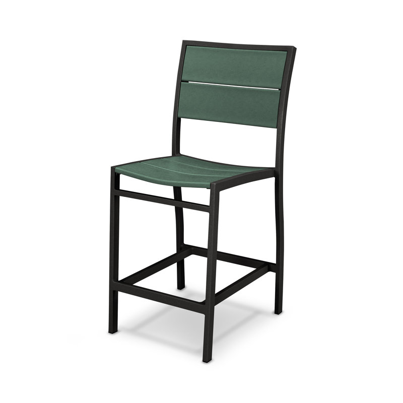 Chaise d'appoint POLYWOOD Surf City, Noir texturé / Forêt tropicale