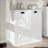 Laundry Sorter Cabinet, Two-Compartment Tilt-Out with Removable Bags, Off-White | MDF | Laundry Room