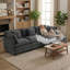 239cm Ultra-Soft Corner Sofa with 1 Ottoman-875404987