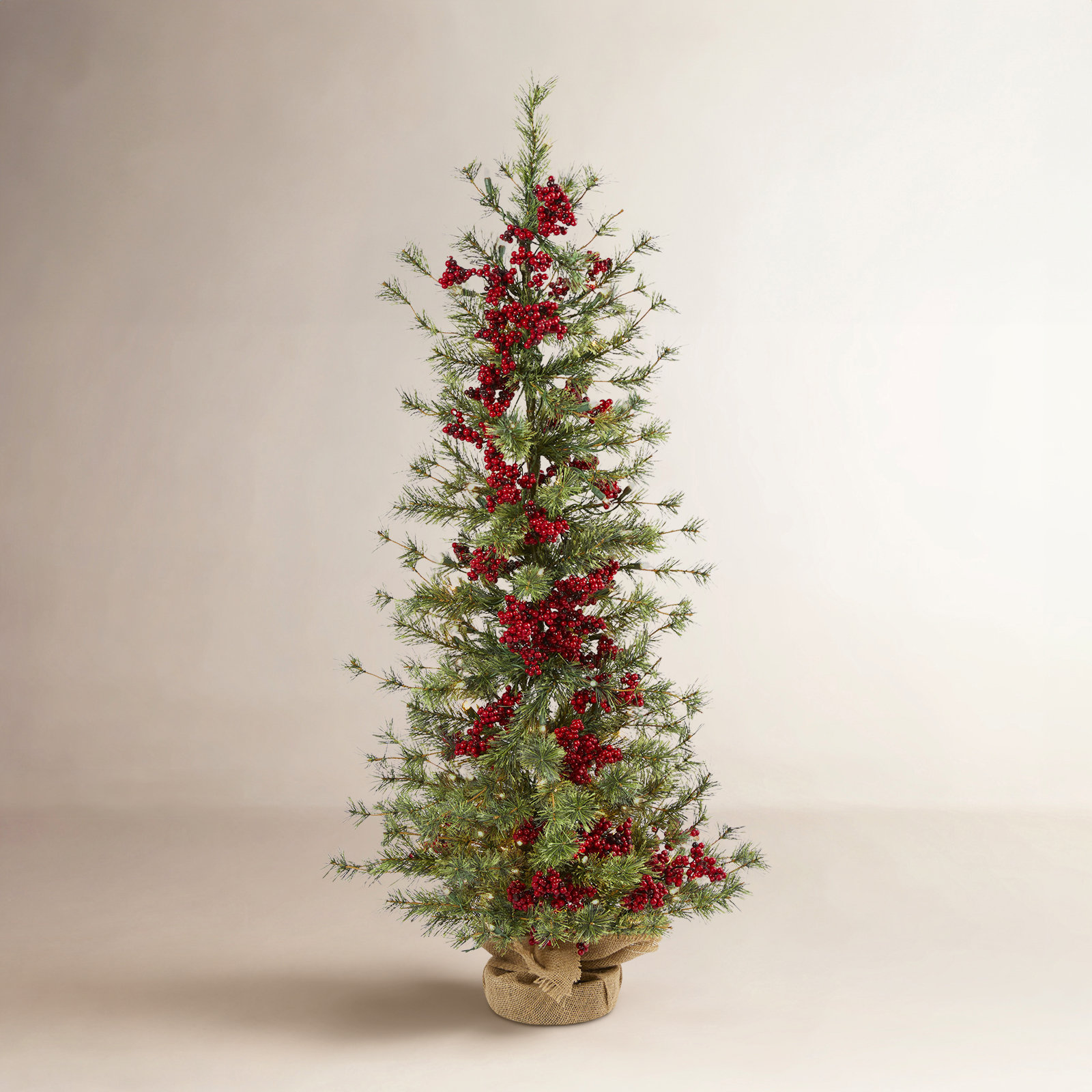 48' Lighted Artificial Pine Christmas Tree
