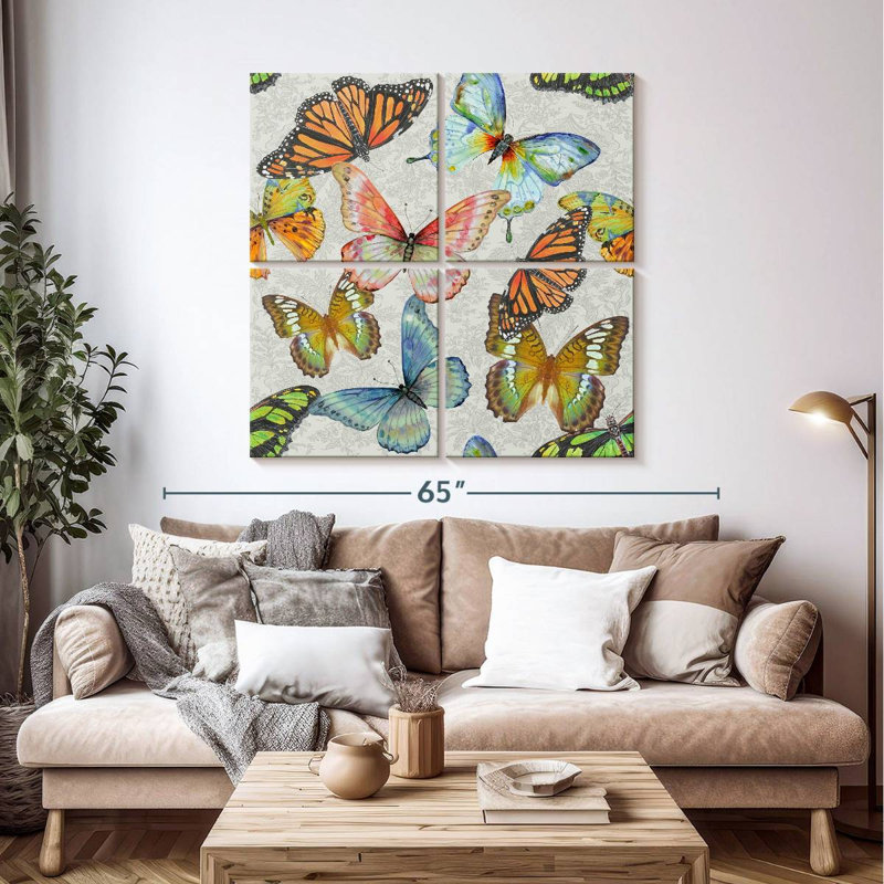 Brampt Butterfly Gathering, 45" H x 45" W