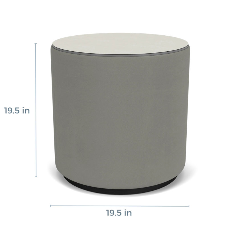 Table de réception avec plateau en stratifié Darsey, 20", Sergé blanc, Noir; colombe Patriot Plus