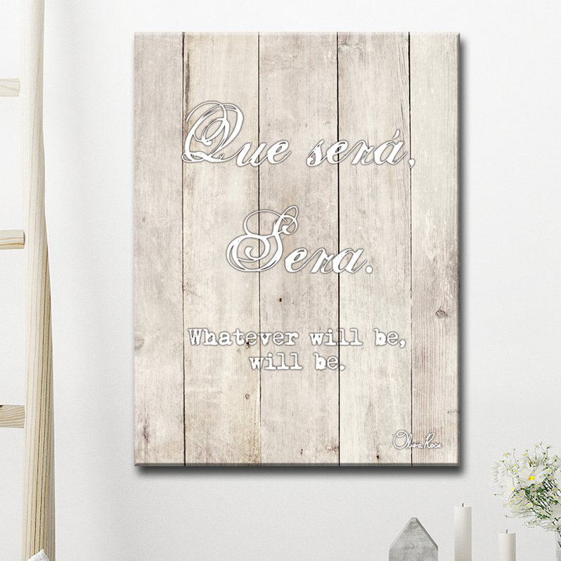 " Que Sera ", 16" H x 12" W x 1.5" D