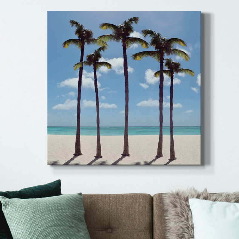 «Island Palms», reproduction d'art sur toile tendue, H 40 po x l 40 po x P 1 po