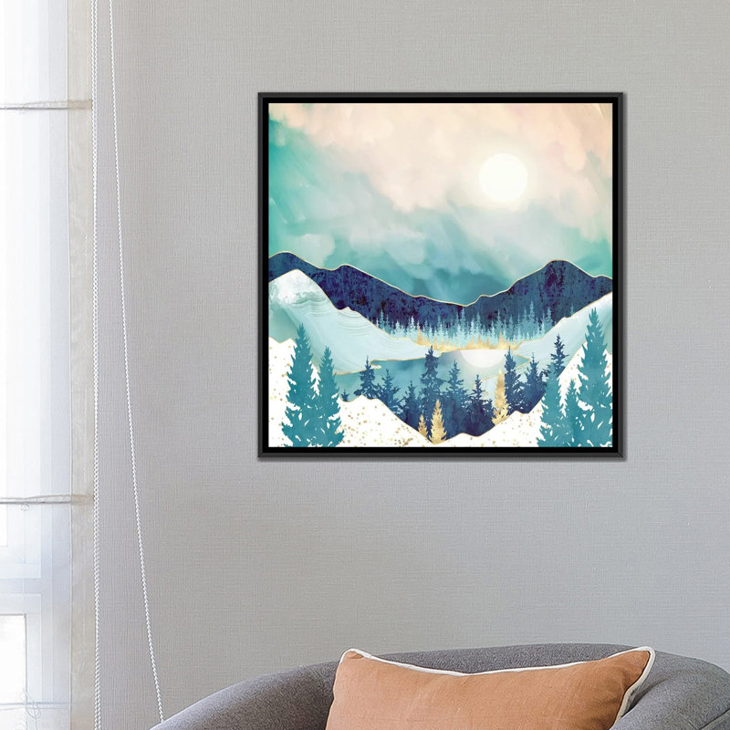 " Sky Reflection ", 26" H x 26" W x 1.5" D, No Matte, Black Framed Canvas