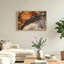 Brun et noir, arbre, section transversale, texture de grain de bois, art mural sur toile-24998610