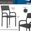 Chaise de bureau avec structure en métal, noire