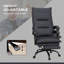 Chaise de bureau en microfibre avec massage, chaleur, repose-pieds